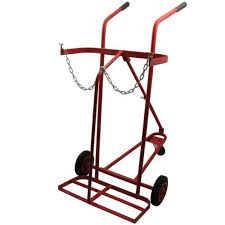 Oxygen & acetylene twin bottle trolley